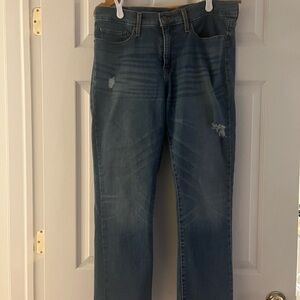 Levi’s 314 Shaping Straight Distressed Blue Jeans